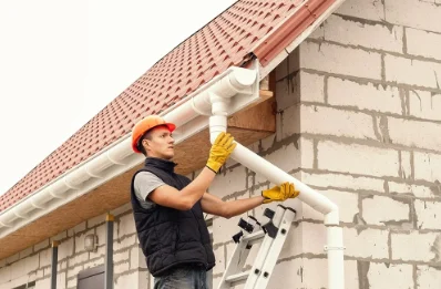 Pose et remplacement de gouttières à Bizou